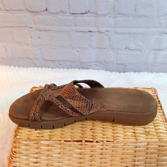 Aresoles Woman'sSnake Skin  Tan & Brown Comfort Sandals 7.5 M‎ - Picture 5 of 10